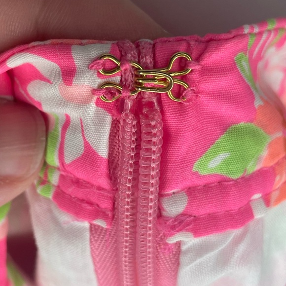 Lilly Pulitzer Thyme Peplum Pencil Skirt, Fiesta Pink Everything Nice Size 8 - Picture 3 of 8